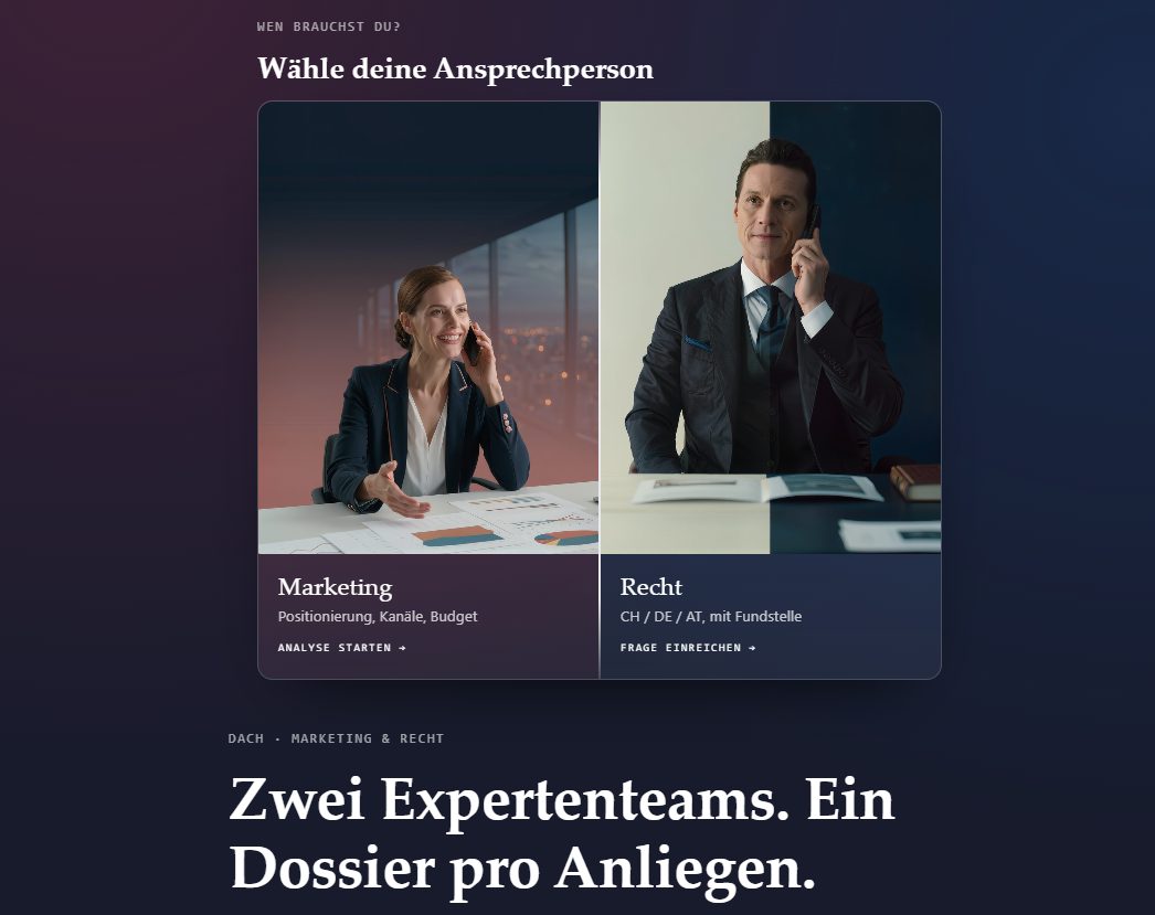 Consultants App — erste Seite